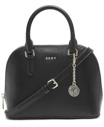 Image of DKNY Women's Bryant Dome Satchel, Black/Gold, One Size