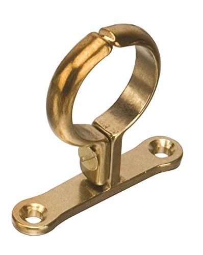 Image of 22mm Cast Brass Screw-On Pipe Bracket - Bag of 5
