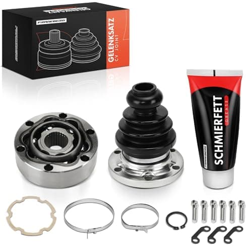 Image of Frankberg Joint Kit Drive Shaft Joint Kit Drive Shaft Joint Kit Drive Shaft Front Left and Right Compatible with B.o.r.a Golf IV P.a.s.s.a.t 155 156 80 90 100 200 A3 A4 A6 TT Replace# 1K0407331