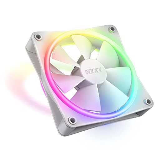 Image of NZXT F120 RGB Duo - 120mm Dual-Sided RGB Fan – 20 Individually Addressable LEDs – Balanced Airflow and Static Pressure – Fluid Dynamic Bearing – PWM Control – Anti-Vibration Rubber Corners – White