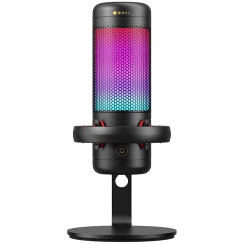 Image of TONOR TC320 Gaming Microphone, USB Computer Mic with RGB, Condenser Mic with Stand/Mute Touch for Streaming Podcast Recording Studio Singing Youtube Compatible with Laptop/PC/Mac/PS4/PS5/NS Black
