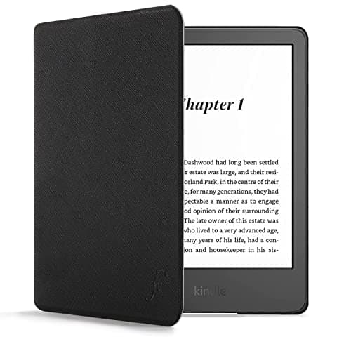 Image of Forefront Cases Case for New Amazon Kindle (16 GB) 6" (11th Generation - 2024 & 2022 Models) - Black - Slim, Light & Protective, Smart Auto Sleep-Wake Function Cover for Kindle 6"