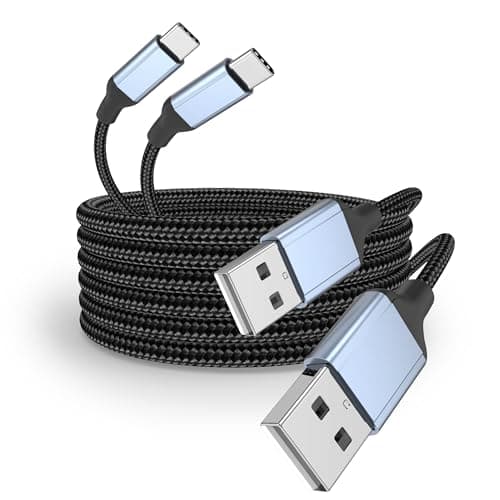 Image of USB a to USB C Charger Cable 1m Fast Charging, 2-Pack USB2 USBA to USBC Fast Charger Cable 1m Nylon Braided 1 Meter Type C Lead for iPhone 17 16 15, Samsung Galaxy S24 S23 S22 Huawei, Pixel, Xiaomi