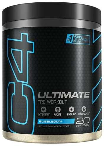 Image of C4 Ultimate Pre Workout Powder Bubblegum 20 Servings, 40 if Single Scooped | Zero Sugar Pre Workout with Caffeine 300mg, L Citrulline 7000mg, Beta Alanine 4800mg, Vitamins and Electrolytes