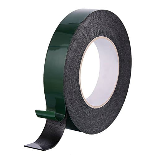 Image of 10 m (25 mm) Foam Tape Double Sided Sponge Tape Waterproof Mounting Adhesive Tape Roll Automotive Grade Number Plates Cars Trims, Black
