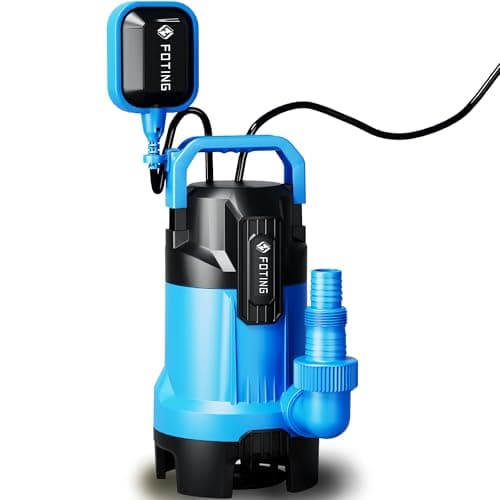 Image of FOTING 2025Upgraded 28000 L/H Submersible Water Pump with Float Switch, 900W Electric Sump Pumps for Dirty/Clean Water, Portable Water Pump for Garden Pond, Pools, Ditches