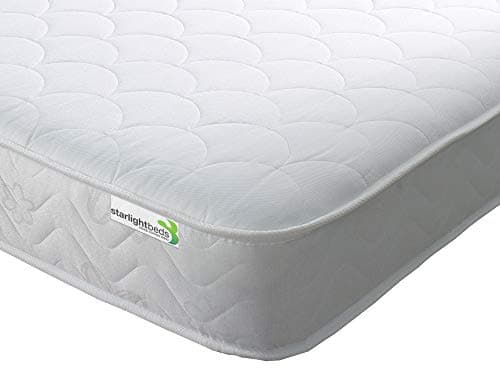 Image of Starlight Beds European Single Mattress. Shell Design 90x200 Memory Foam Mattress with Springs. Soft, 18cm Deep, White. (90cm x 200cm)
