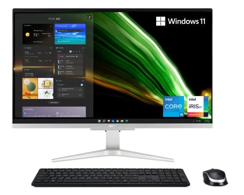 Image of Acer Aspire C27-1655-UA12 AIO Desktop | 27" Full HD IPS Display | 11th Gen Intel Core i5-1135G7 | 12GB DDR4 | 512GB NVMe M.2 SSD | Intel Wi-Fi 6 | Windows 11 Home