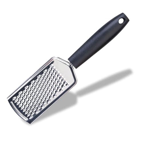 Image of Fackelmann INITIAL Hand Grater, Cheese & Parmesan Shredder, Fine Chocolate Grater, Lemon Citrus & Nutmeg Zester, Durable Sharp Stainless Steel Blade with Plastic Handle 24cm