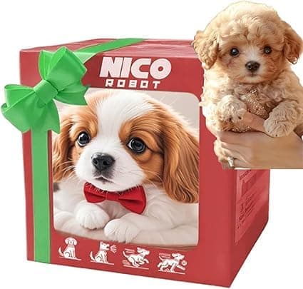 Image of 2026 New Upgrade Robot Dog - My Realistic Robot Puppy,Realistic Puppy,Interactive Plush Robots Dogs for Adults,Walking,Barking,Tail Wagging (Saint Bernard-Brown)
