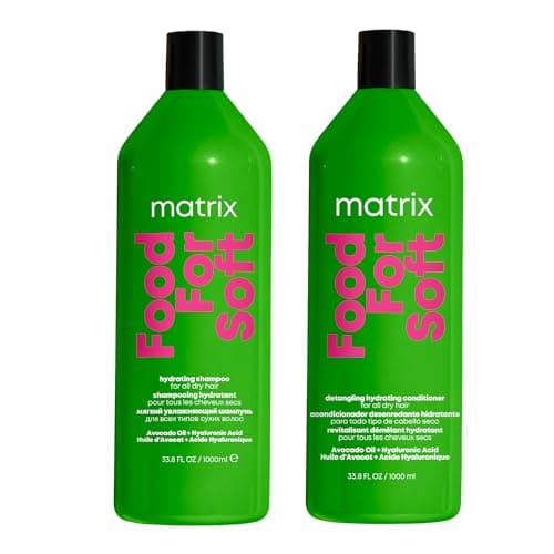 Image of Matrix DUO Food For Soft Hydrating Shampoo with Avocado Oil and Hyaluronic Acid, for dry hair 1000ml & Food For Soft Detangling Conditioner with Avocado Oil and Hyaluronic Acid, for dry hair 1000ml