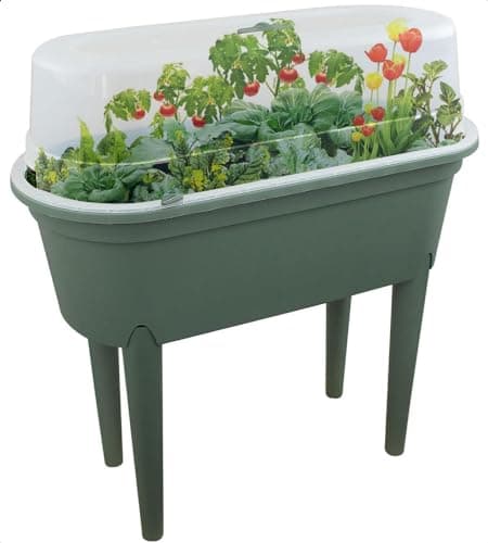 Image of idooka Small Planter Propagation Station Grow House for Indoor or Outdoor Use, Potting Bench Ideal Plastic Pop Up Plant Nursery for Small Gardens, Patios or Spaces