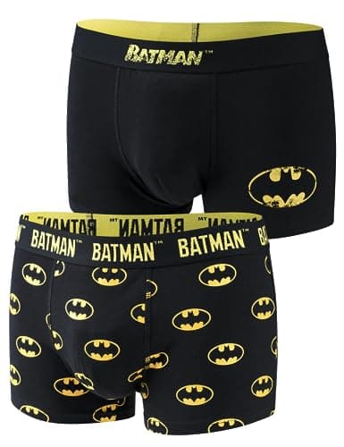 Image of soxo DC Comics The Batman Mens Boxers Shorts Underwear Man Gift Men Cotton Trunks Black Briefs XL Batman 2 Pieces