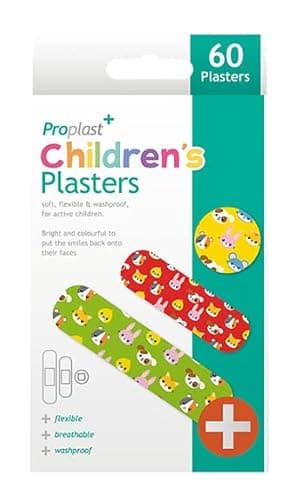 Image of Gem Imports ProPlast+ Children's Kids Plasters, Assorted Sizes & Designs - Pack of 60, One Size