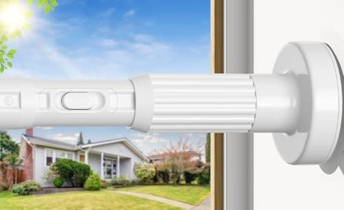 Image of AIZESI White Shower Curtain Pole 105-262Cm, Extendable Curtain Poles Extra Long Tension Rod, Shower Curtain Rail Room Divider Curtain Rod, No Drill Heavy Duty Tension Rod
