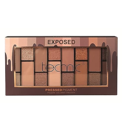 Image of Technic Exposed Eyeshadow Palette - 16 Long Lasting, Blendable Shades with Soft Shimmers & Transitional Mattes for Day or Night Looks. With a Mixture of Browns, Bronzes and Neutrals. 29.6g