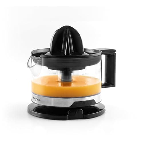 Image of Salter Electric Citrus Juicer – Fresh Orange Press, Juice Extractor, 500ml Measuring Jug, BPA Free, Includes 2 Juicing Cones, 5 Variable Pulp Levels, 2 Way Twist, For Baking & Cocktails, EK5878