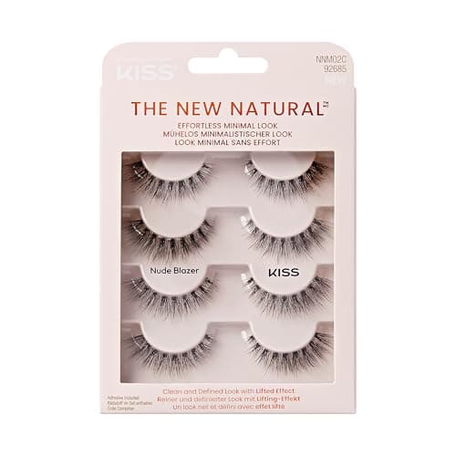 Image of KISS The New Natural False Eyelashes Full Strip Lash Multipack 02, 4 Pairs