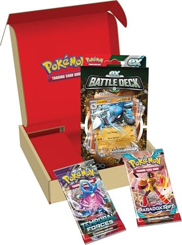 Image of Pokémon TCG: Lucario ex Battle Deck & 2 Booster Bundle (Ready-to-Play 60-Card Deck)