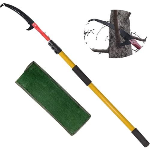 Image of SUNORCHID Telescopic Tree Pruner - 14 Foot Pole Saw, Extendable Long Reach Tree Pruning Saw for Pruning and Trimming Branches and Leaves