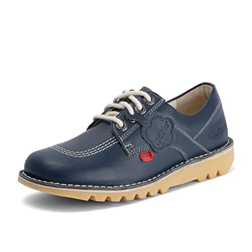 Image of Kickers Unisex Kick Lo Shoes | Extra Comfortable | Added Durability | Premium Quality, Navy, 8 UK