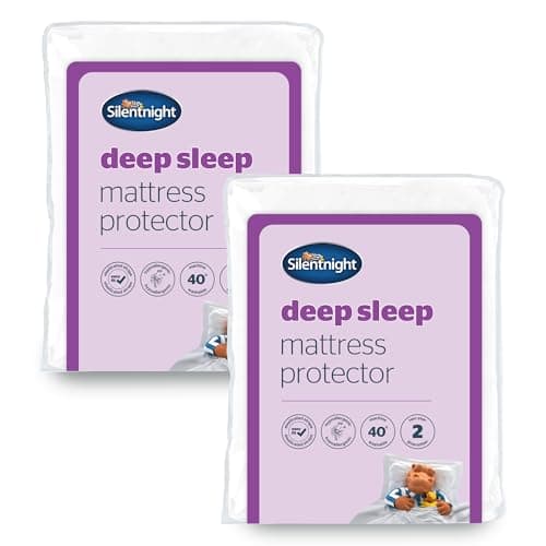 Image of Silentnight Ultimate Deep Sleep 2 Packs Mattress Protector - Deep Luxury Mattress Enhancer Pad Protector Bed Topper Providing Ultimate Comfort - Double