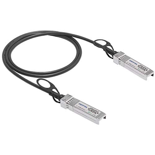 Image of QSFPTEK 10Gb/s SFP+ DAC Cable 1 Meters (1M), 10GBASE-CU Passive Direct Attach Copper Twinax SFP+ Cable for Cisco SFP-H10GB-CU1M, Ubiquiti, D-Link, Supermicro, Netgear, Mikrotik