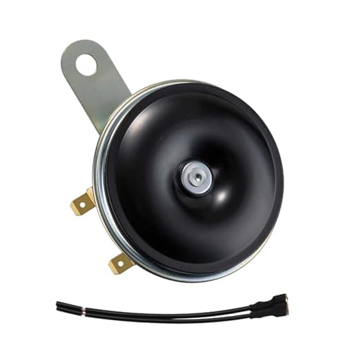 Image of FARBIN 3.1" 12v 110db Motorcycle Electric Horn Waterproof Round Loud Speaker Small Metal Disc Horn for Motorcycle Moped Dirt Bike Scooter