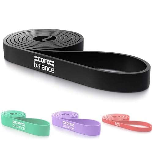 Image of Core Balance Long Loop Resistance Band For Assisted Pull Ups Natural Latex (Black 10kg to 30kg)