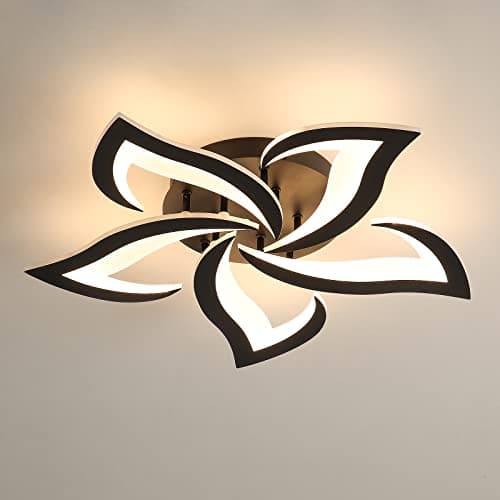 Image of Riserva LED Ceiling Light, 60W 6500LM Mordern LED Ceiling Lights Warm White 3000K, Creative Petals Design, Acrylic Chandelier for Living Room Bedroom Dining Room (Dia 60cm)