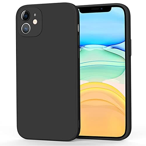 Image of Silicone Case for iPhone 11 Case (2019) 6.1-Inch, Silky-Soft Touch Gel Rubber Cover, Full Protective Shockproof Anti-Scratch Phone Case for Apple iPhone 11 Black