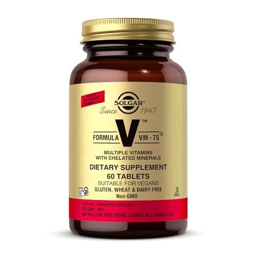 Image of Solgar Formula VM-75 Tablets - Pack of 60-28 Active Ingredients and 13 Essential Nutrients - for Complete Wellbeing - Vegan and Gluten Free