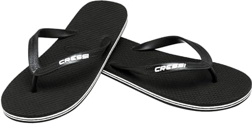 Image of Cressi Beach Flip Flops - Flip Flops Unisex for Beach and Pool, Black, 11/12 UK - 45/46 EU
