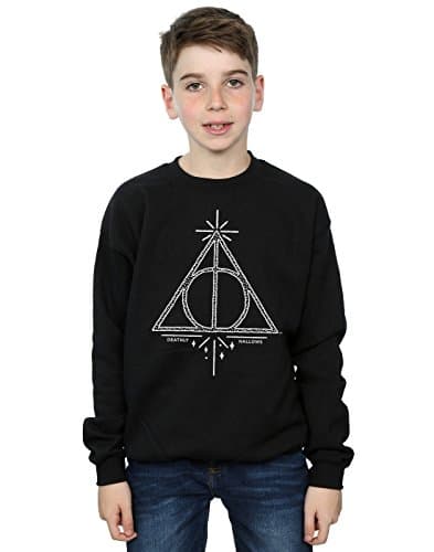 Image of Harry Potter Boys Deathly Hallows Symbol Sweatshirt 12-13 years Black
