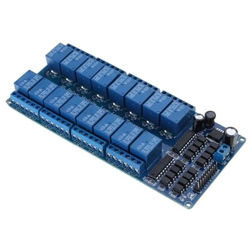 Image of Jazuaiao 16 Channel Relays Module Board Microcontrollers Interfaces Power with Optocoupler LM2576 Module Home Automation