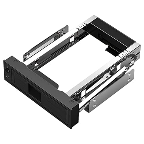 Image of ORICO Tool Free hard drive mobile rack/Internal hard drive enclosure for 3.5 inch SATA HDD, fit in any standard 5.25" optical drive bay or hard drive bay.