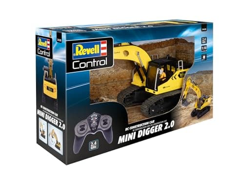 Image of Revell Control 24638 RC Construction Vehicle Mini Digger I With Precise 2.4 GHz Control I 1:18 Scale I 46cm in length