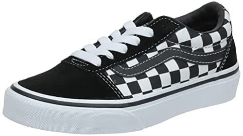 Image of Vans Unisex Kids Ward Sneaker, Checkered Black True White, 10 UK Child