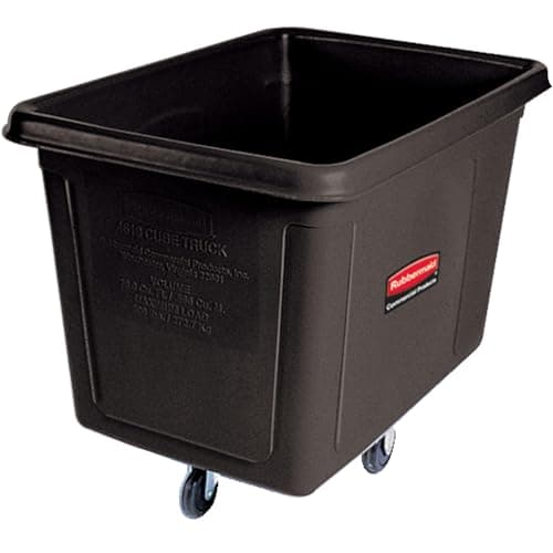 Image of Rubbermaid Commercial 600 lb Polyethylene Cube Truck - Black