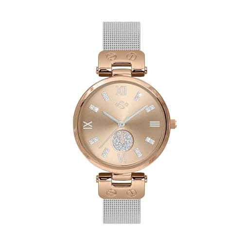 Image of Spirit Ladies Silver Stainless Steel Mesh Bracelet Watch