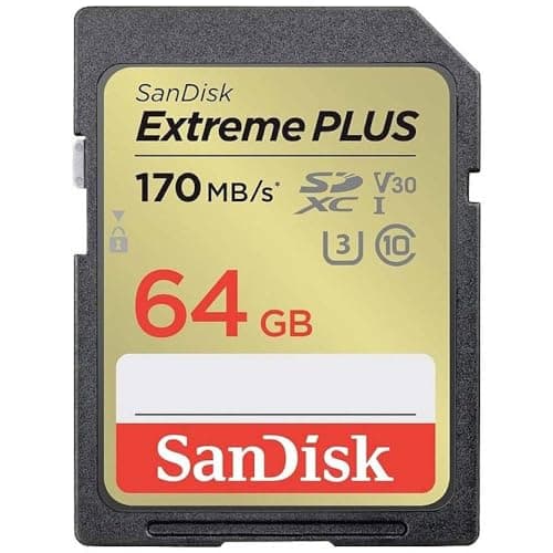 Image of SANDISK - CARDS EXTREME PLUS 64GB SDHC MEMORY CARD 170MB/S 80MB/S UHS-I CLASS
