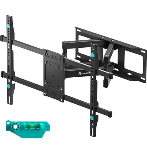 Image of ONKRON Full Motion TV Wall Bracket for 40-75 Inch TVs up to 45,5 kg, Universal Television Mount VESA 200x100-600x400, Extendable Television Wall Mount, Tilt and Swivel TV Bracket Black M6L-B
