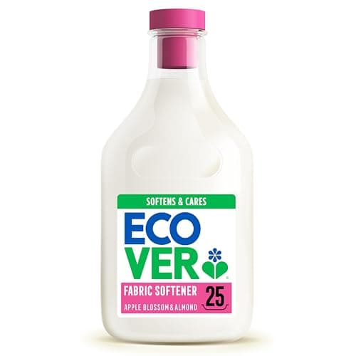 Image of Ecover Fabric Softener, Fabric Conditioner to Soften Your Clothes, Fresh Apple Blossom & Almond Scent, 1 x 25 Washes, 1 x 750ml
