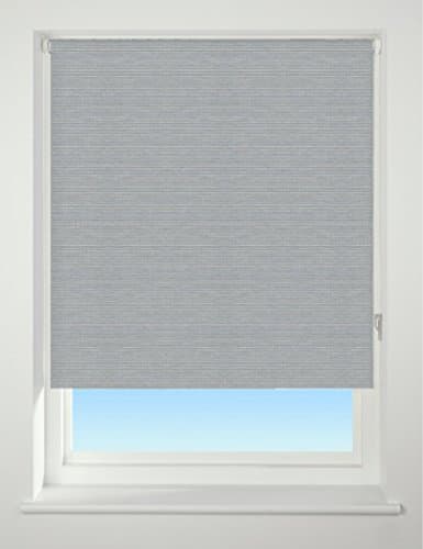 Image of Blackout Stripe Grey Texture Roller Blind, Width 90cm x Drop 170cm Textured Stripe
