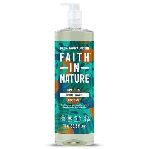 Image of Faith In Nature 1L Natural Coconut Body Wash, Hydrating, Vegan and Cruelty Free, No SLS or Parabens