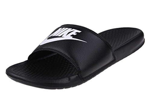 Image of Nike Benassi Just Do It, Men's Athletic Sandals, Black (Black/White), 10 UK (45 EU)