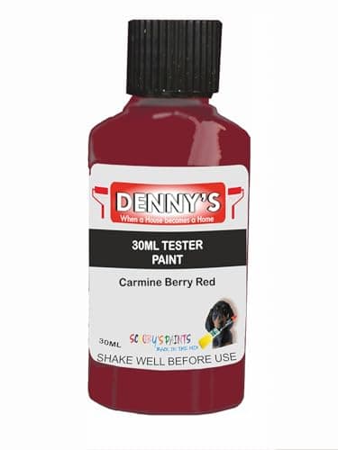 Image of Premium Interior Wall & Ceiling Emulsion Paint – Carmine Berry Red – Rich Matt Finish, Durable & Washable, Low Odour, Ideal for Living Rooms, Bedrooms & Hallways (30ML Tester Bottle)