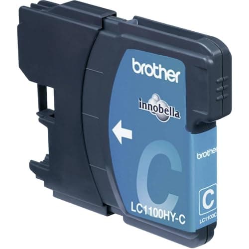 Image of Brother LC-1100HYC Inkjet Cartridge, Cyan, Single Pack, High Yield, Includes 1 x Inkjet Cartridge, Brother Genuine Supplies