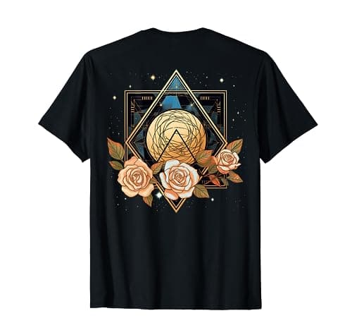 Image of Back print: Beautiful Rose Flower on Floral Festival Rose T-Shirt