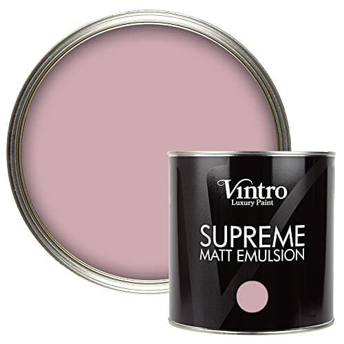 Image of Vintro | Luxury Matt Emulsion | Dusky Pink | Smooth Chalky Finish | Multi Surface Paint | for Walls, Ceilings, Wood and Metal | 2.5L (Albert Bridge)